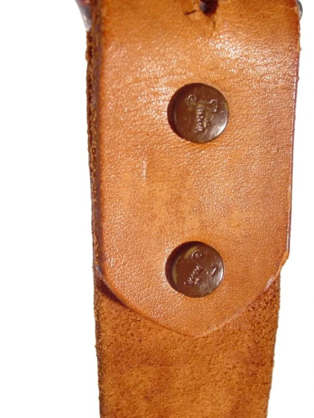 JUSTIN Vintage Tooled Western Belt Women's 28 - Picture 5 of 8